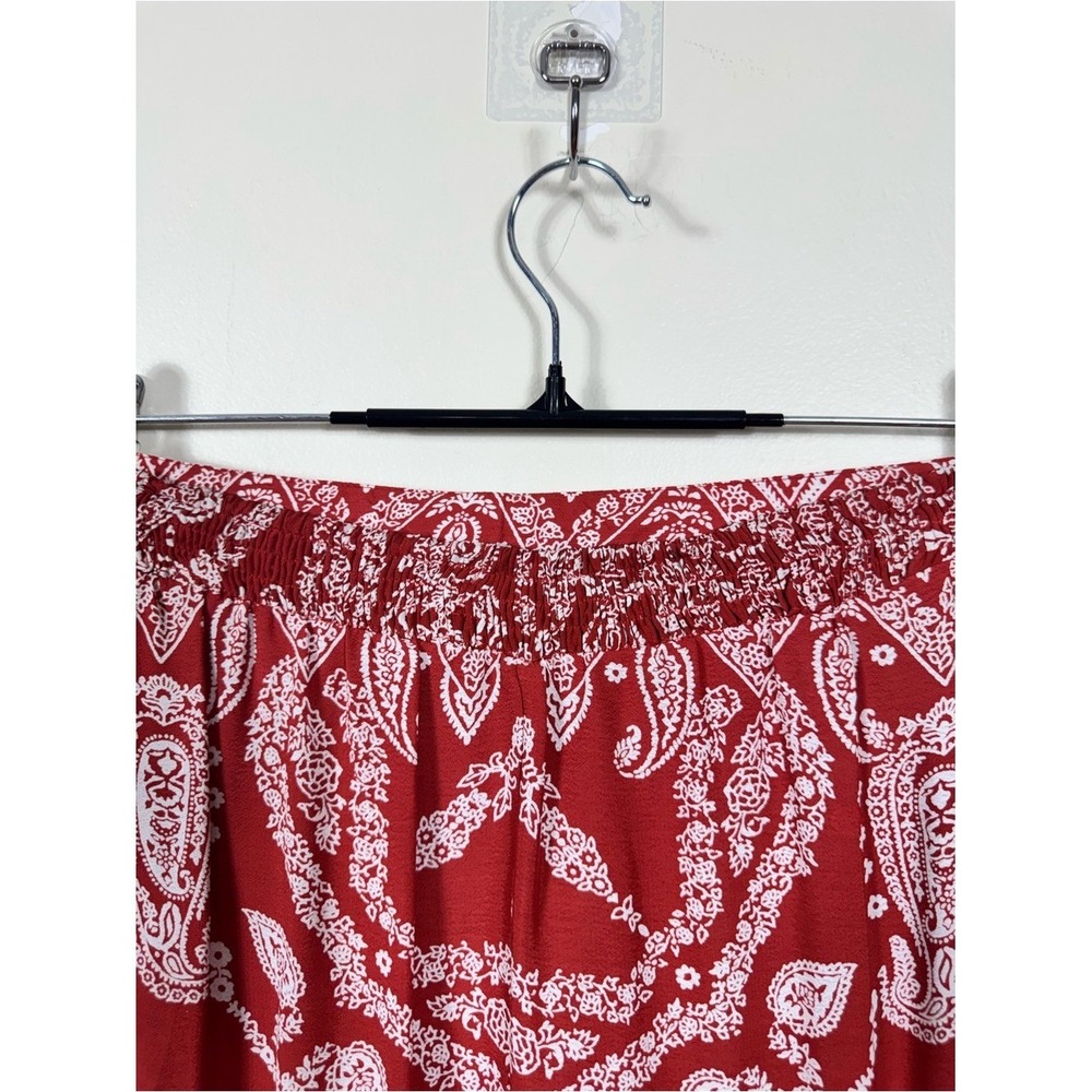 Womens Bandana Paisley Maxi Skirt Medium Bohemian Coastal Festival Coachella - Picture 4 of 9